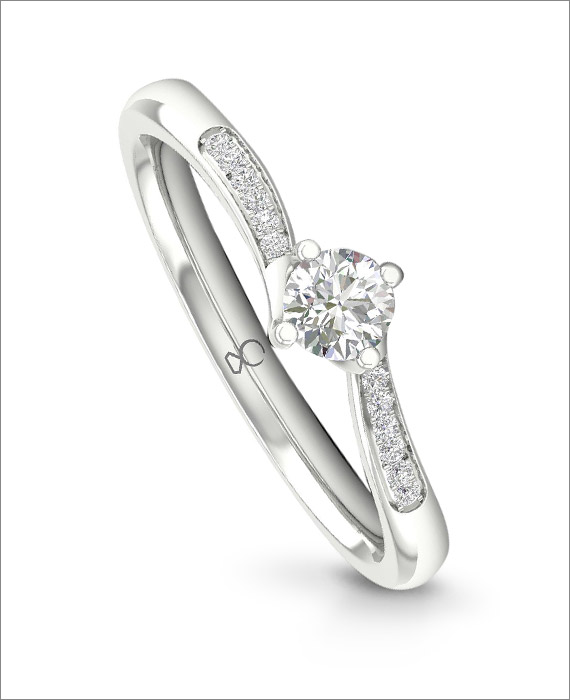 The Diamond Story 18ct White Gold 1/5ct Engagement Ring