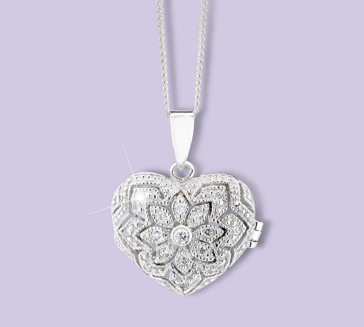 Silver picture locket