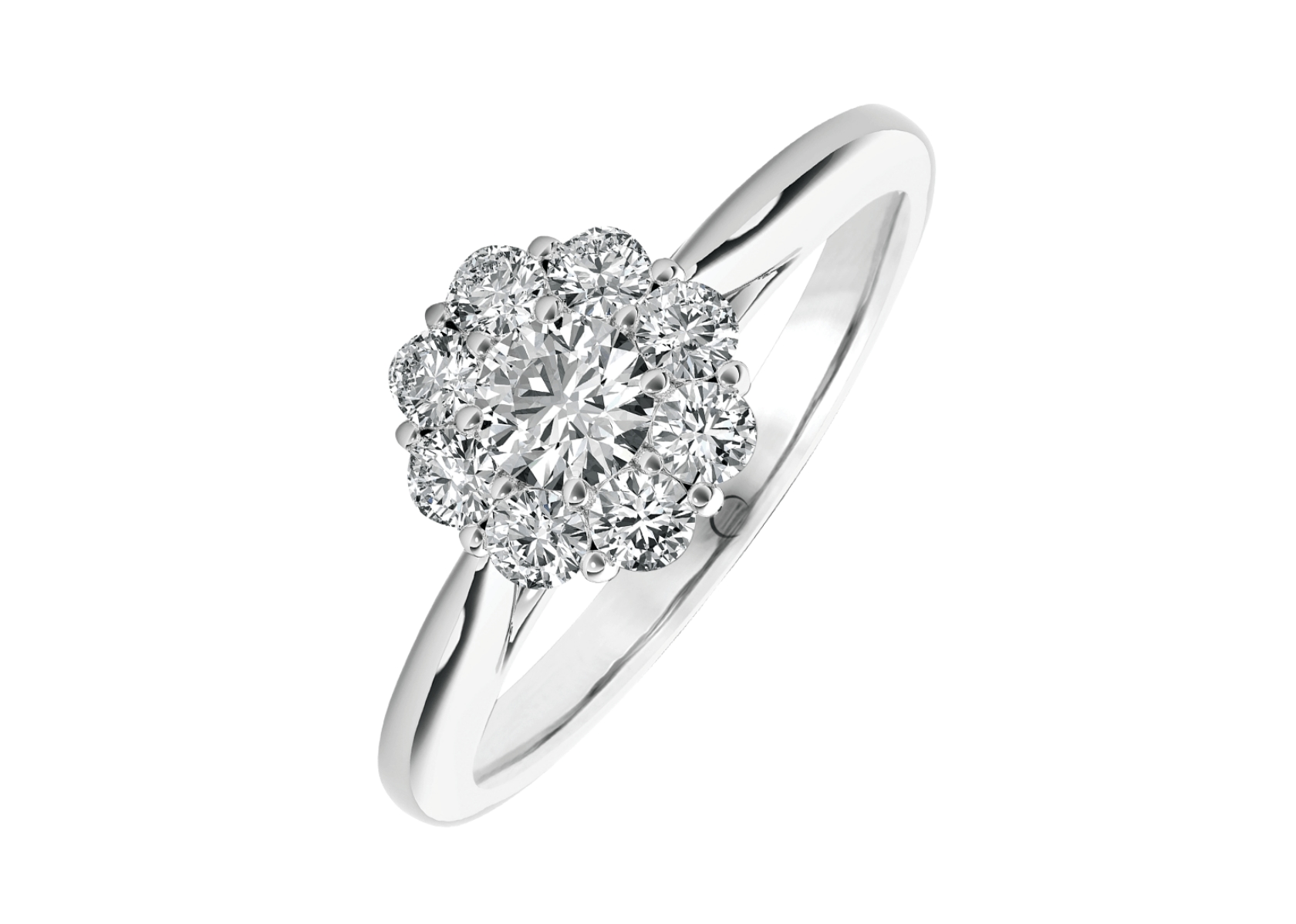 The Diamond Story Platinum 0.50ct Total Diamond Ring