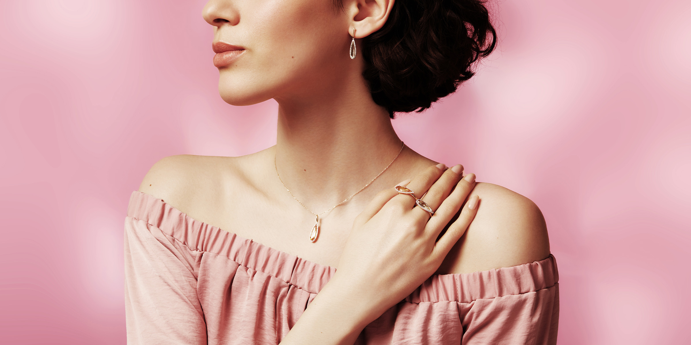 Model wearing jewellery