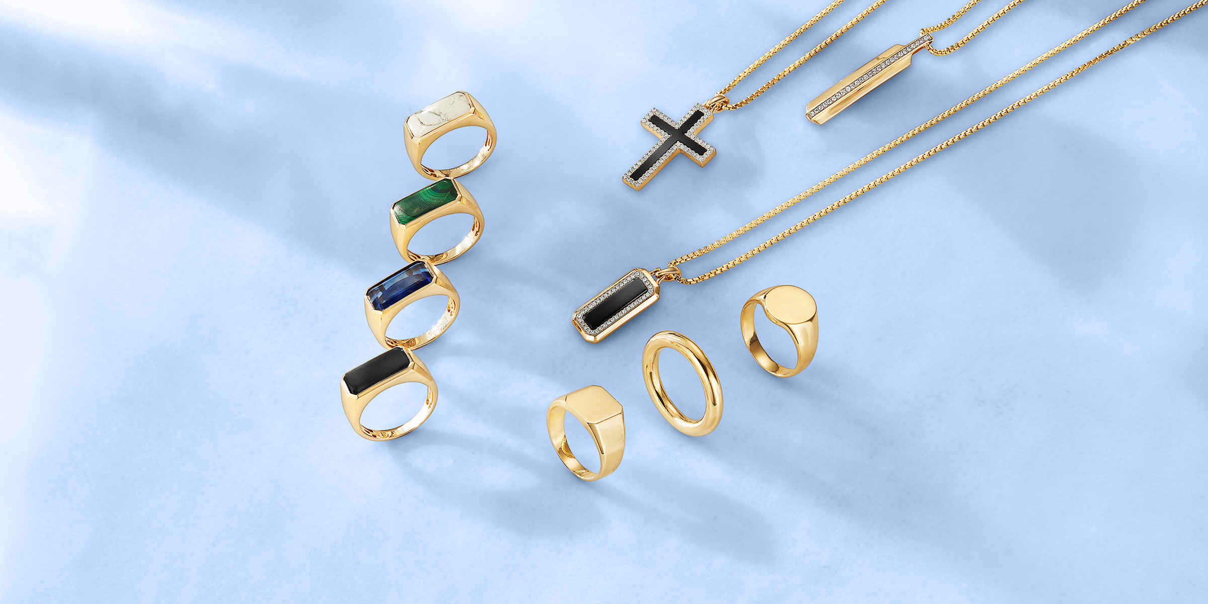 A selection of mens jewellery