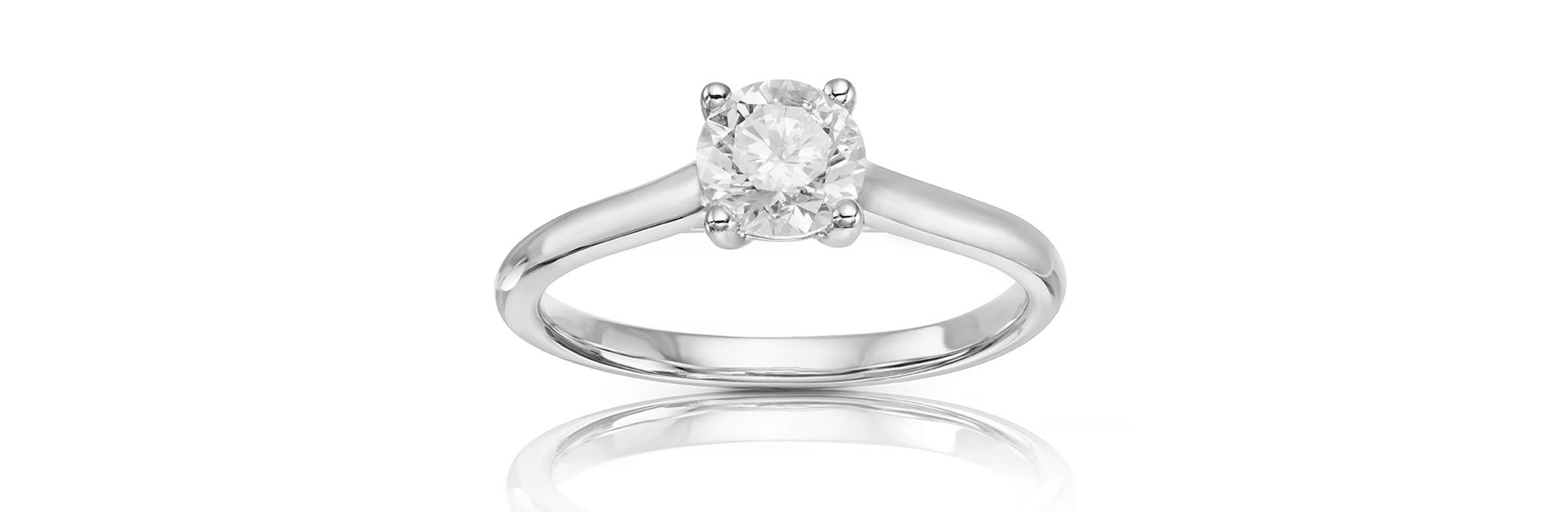 Image of solitaire diamond ring