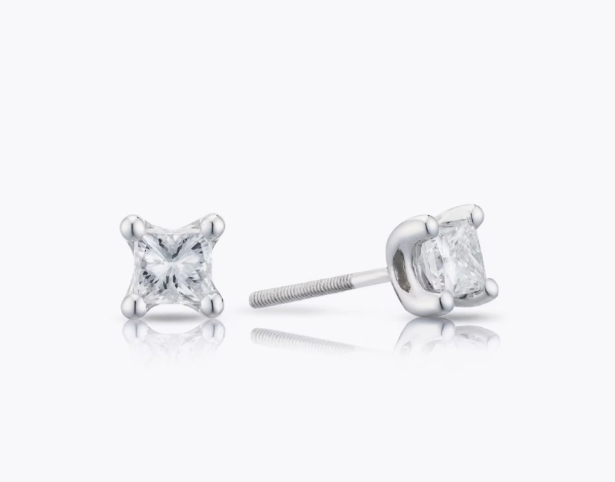princess cut earrings