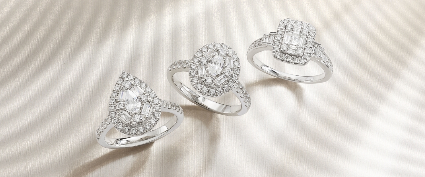 3 Rings Gold Silver and Platinum