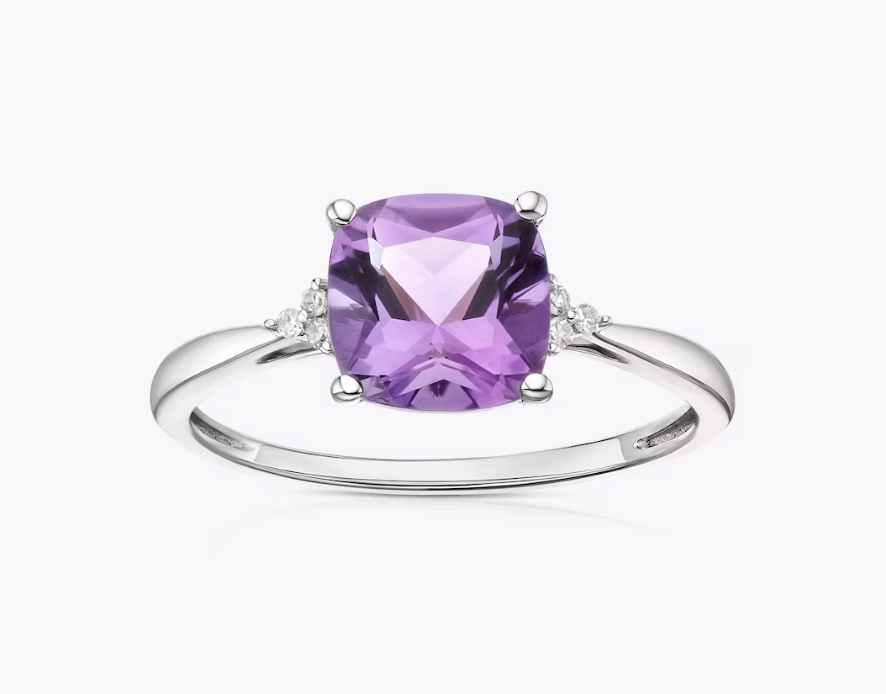 amethyst engagement ring