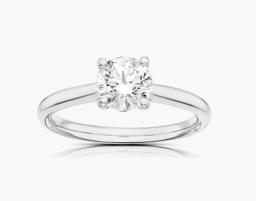 round stone engagement ring